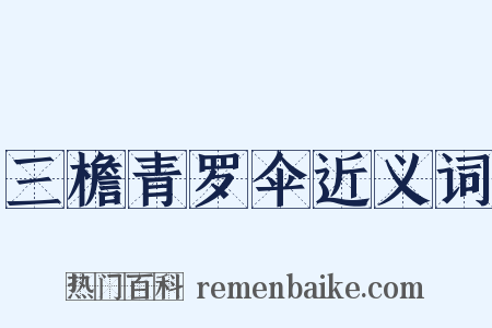 三檐青罗伞近义词是什么意思的图片